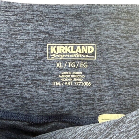 Kirkland Signature Women’s Size XL Navy Blue Brushed Leggings with Pockets - Picture 3 of 7